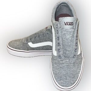 Vans Old Skool Low Top Sneakers Jersey Gray Women size 6 No Laces
